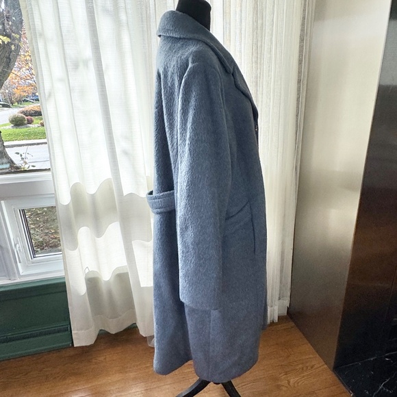 Vintage 80s coat, blueish lavender grey, Sears mohair, wool blend, 12/14 (L/XL) - Picture 7 of 15